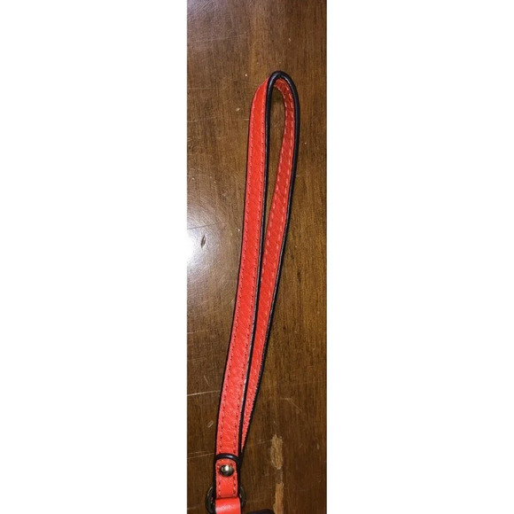 Michael Kors Fulton large Flat phone case wallet wristlet leather red sangria - Picture 5 of 12